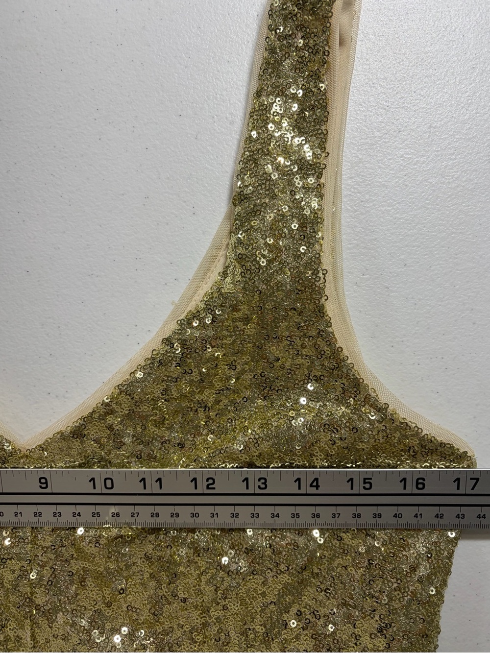 Bisou Bisou Gold Sequin V-Neck Mini Dress (12) - Picture 4 of 9
